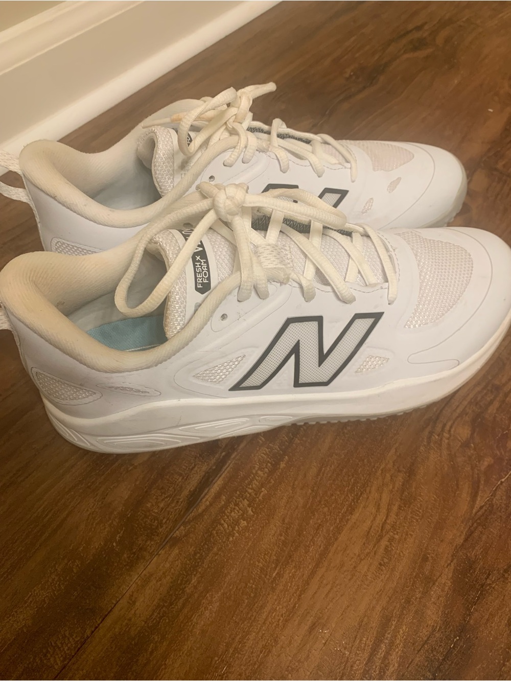 New Balance White Softball Turf Shoes